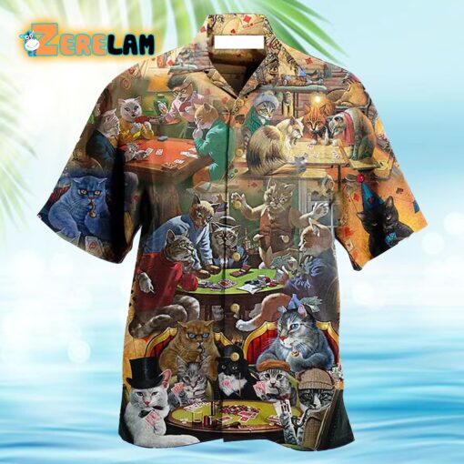 Play Card Games Cat Hawaiian Shirt