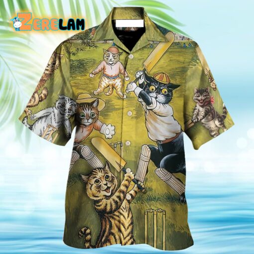 Cricket Cat Play Funny We Love Cricket Hawaiian Shirt