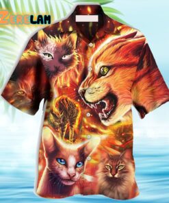 Cat Play Fire Hawaiian Shirt