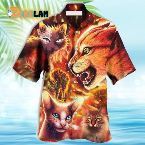 Cat Play Fire Hawaiian Shirt