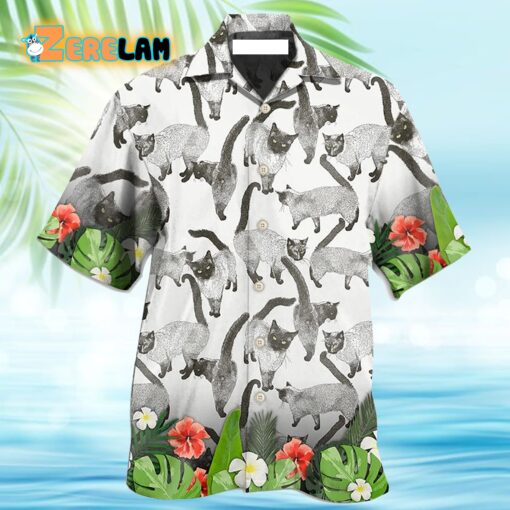 Siamese Cat Lovely Tropical Style Hawaiian Shirt