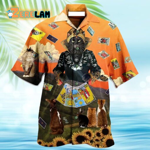 Enchanting Tarot Cat Hawaiian Shirt