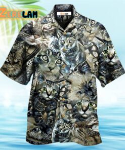 Cat Vintage Flower Hawaiian Shirt
