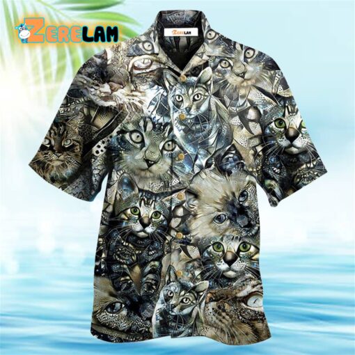 Cat Vintage Flower Hawaiian Shirt