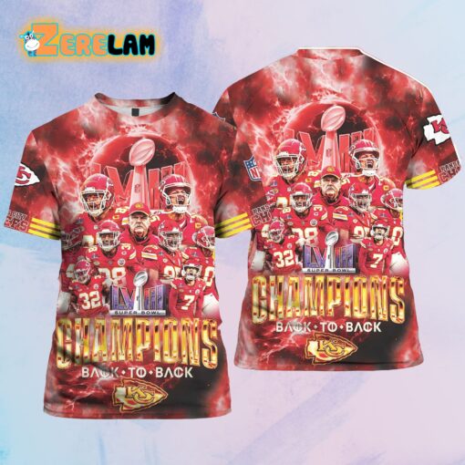 Chiefs Super Bowl LVIII Champions 2024 Back To Back Shirt