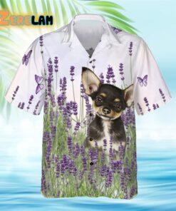 Chihuahua Lavender Hawaiian Shirt
