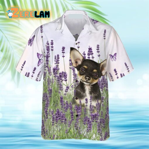 Chihuahua Lavender Hawaiian Shirt