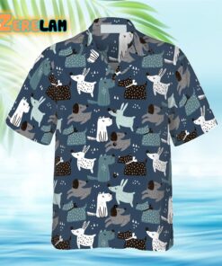 Childish Seamless Pattern Dogs Hawaiian Shirt