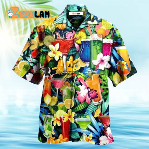 Cocktail And Flowers Hawaiian Shirt