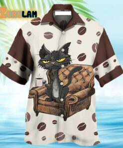Coffee Black Cat My Coffee And I Hawaiian Shirt