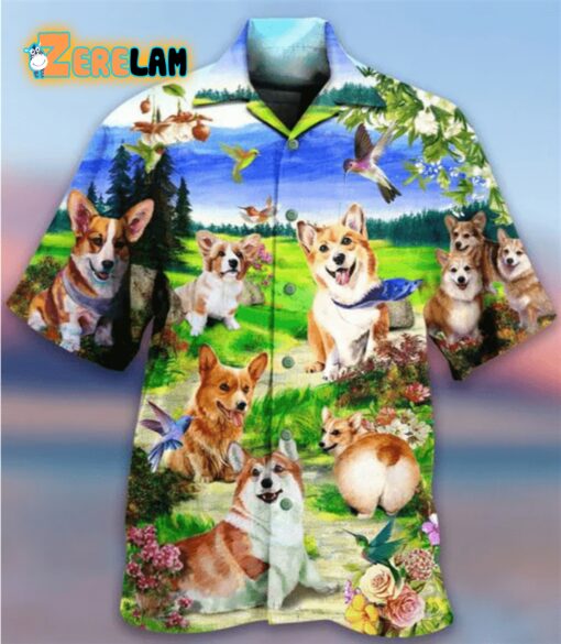Corgi Cute Dog Hawaiian Shirt