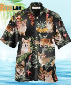 Corgi Tropical Love Dog Hawaiian Shirt