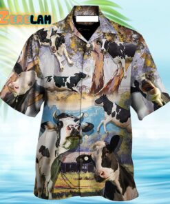 Cow Dancing In The Australian Landscape Hawaiian Shirt