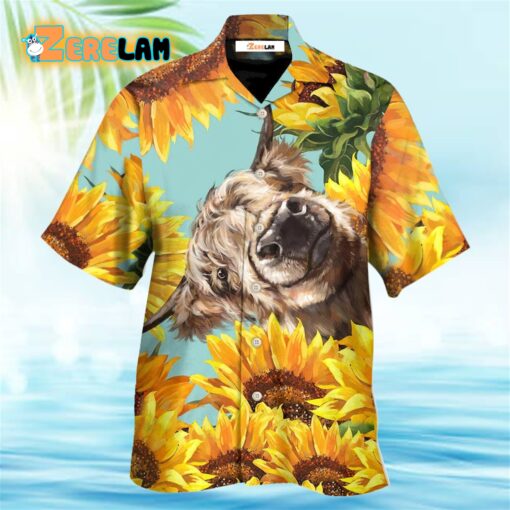 Cow Happy Life With Sunflower Hawaiian Shirt