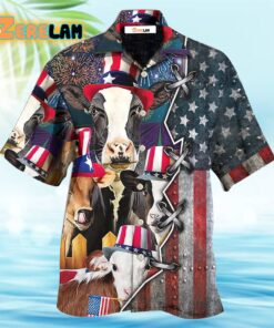 Cow Independence Day Hawaiian Shirt