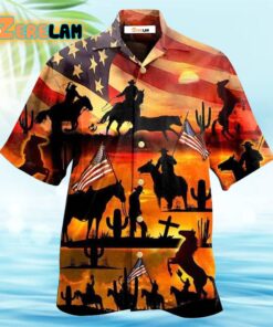 Cowboy American Love Life Sunset Hawaiian Shirt