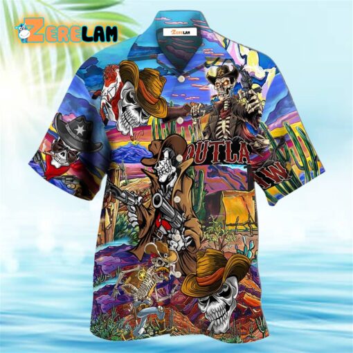 Cowboy Pirates Skull Love Life Cool Hawaiian Shirt