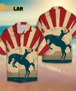 Cowboy Wild Horse Hawaiian Shirt