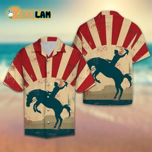 Cowboy Wild Horse Hawaiian Shirt