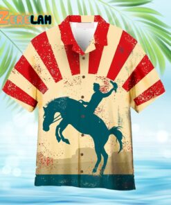 Cowboy Wild Horse Retro Hawaiian Shirt