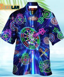 Darts Awesome Neon Light Sign Hawaiian Shirt