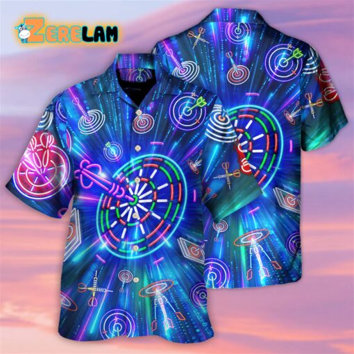 Darts Neon Sign Bright Royal Hawaiian Shirt