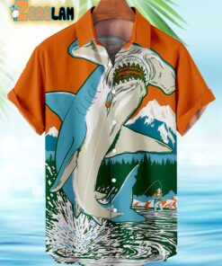 Deep Sea Hammerhead Shark Pattern Hawaiian Shirt