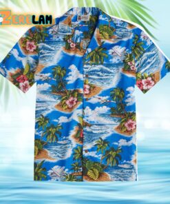 Destination Hawaii Blue Hawaiian Shirt