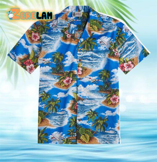 Destination Hawaii Blue Hawaiian Shirt