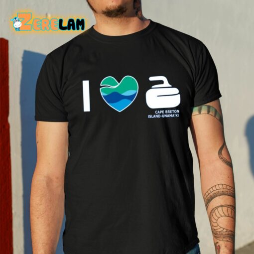 Devin Heroux I Love Curling Cape Breton Island-Unama’ki Shirt