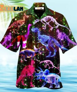 Dinosaur Neon The Sparkling X-Ray Hawaiian Shirt