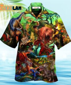 Dinosaur Strong War Life Hawaiian Shirt