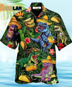 Dinosaur Taco Funny T-rex Hawaiian Shirt