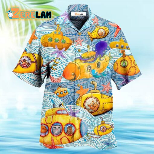 Diving Submarines Into The Ocean Hawaiian Shirt