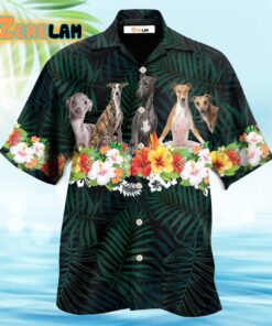 Dog Italian Greyhound Tropical Style Hawaiian Shirt