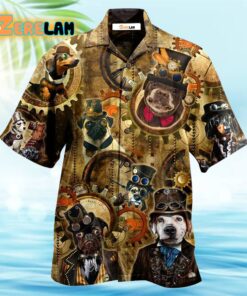 Dogs Machine Vintage Cool Hawaiian Shirt