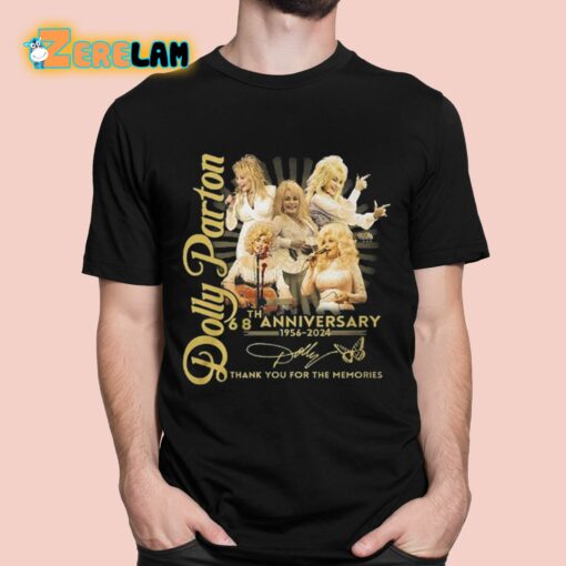 Dolly Parton 68th Anniversary 1956-2024 Thank You For The Memories Shirt