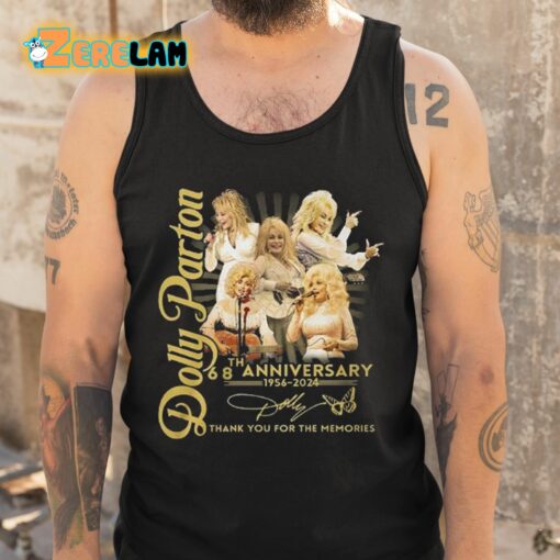 Dolly Parton 68th Anniversary 1956-2024 Thank You For The Memories Shirt