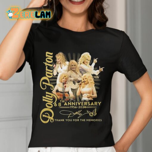 Dolly Parton 68th Anniversary 1956-2024 Thank You For The Memories Shirt