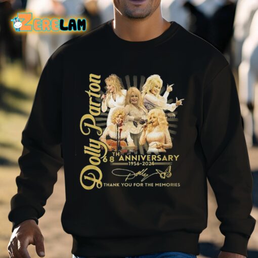Dolly Parton 68th Anniversary 1956-2024 Thank You For The Memories Shirt