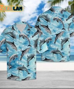 Dolphin Wave Water Hawaiian Shirt