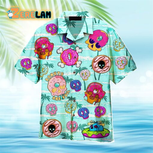 Donuts Are Evil Summer On The Ocean Hawaiian Shirt