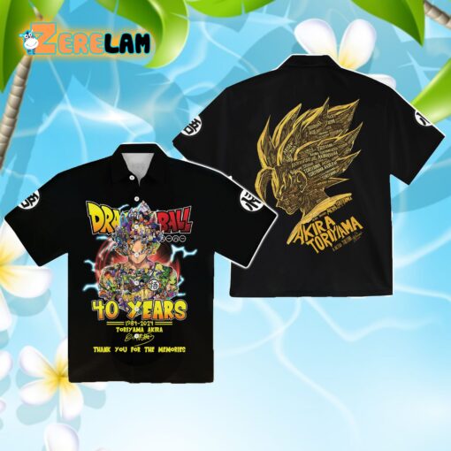Dragon Ball 40 Years Of 1984-2024 Toriyama Akira Hawaiian Shirt