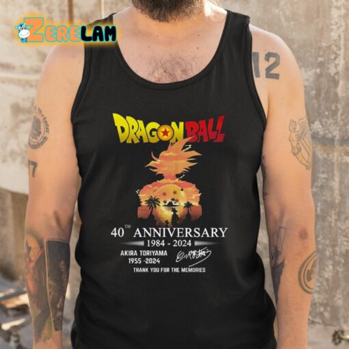 Dragon Ball Akira Toriyama 40th Anniversary Thank You For The Memories Shirt