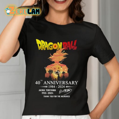 Dragon Ball Akira Toriyama 40th Anniversary Thank You For The Memories Shirt