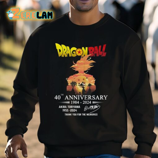 Dragon Ball Akira Toriyama 40th Anniversary Thank You For The Memories Shirt