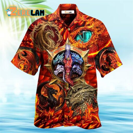 Dragon Fire Love Life So Cool Hawaiian Shirt