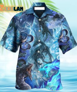 Mystical Frost Dragon Hawaiian Shirt