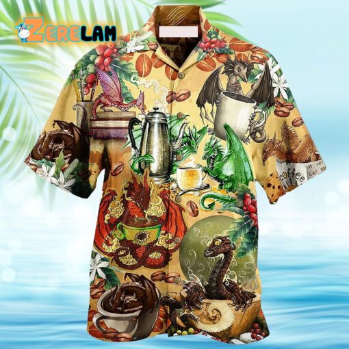 Dragon Love Coffee Every Time Hawaiian Shirt