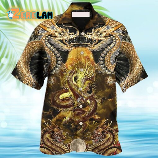 Dragon Love To The Moon Hawaiian Shirt